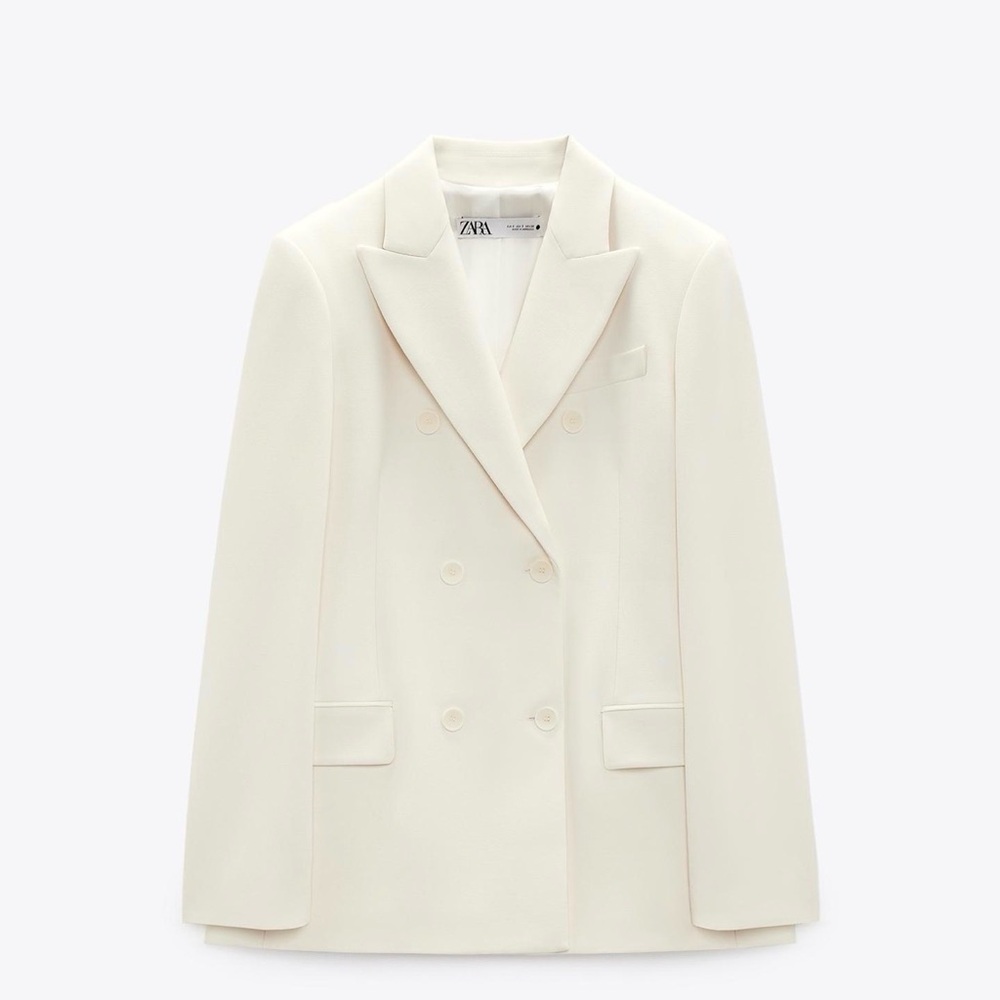 Double breasted Zara jacket ecru